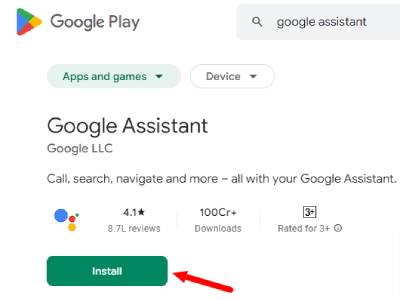 google assistant ko install kre